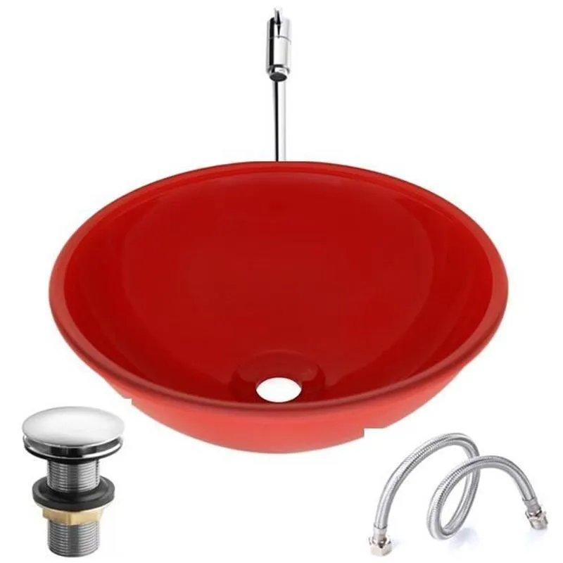 Kit Cuba 29cm Bordo+Torneira+Engate 40cm +Valvula 7/8