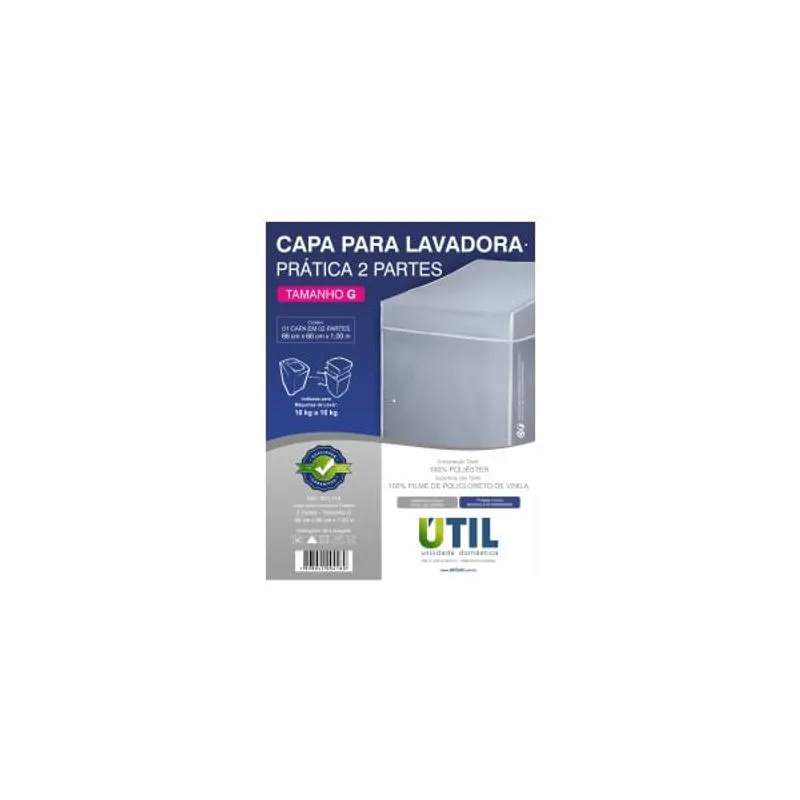 Capa P/ Máquina Lavar Roupas Útil Poliéster Capa P/maq.lavar Roupas Peq. 58x58x96 Ut Útil