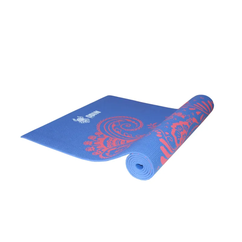 Tapete de Yoga Odin Fit Mat em PVC Estampado Azul