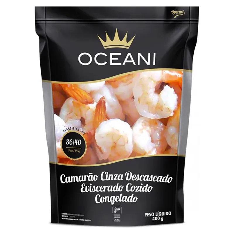 CAMARAO DESCASCADO EVISCERADO COZIDO OCEANI 36 40 400G