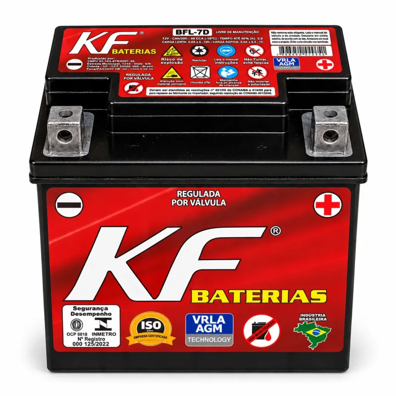 Bateria 7Ah Twister 250 | CB 300R | Tornado | Falcon KF