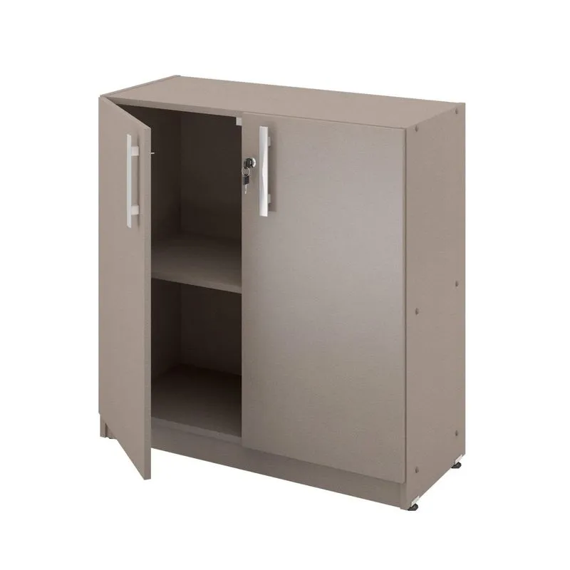 Armário Baixo para Escritório 2 Portas Pop 67cm Plata Móveis Suede