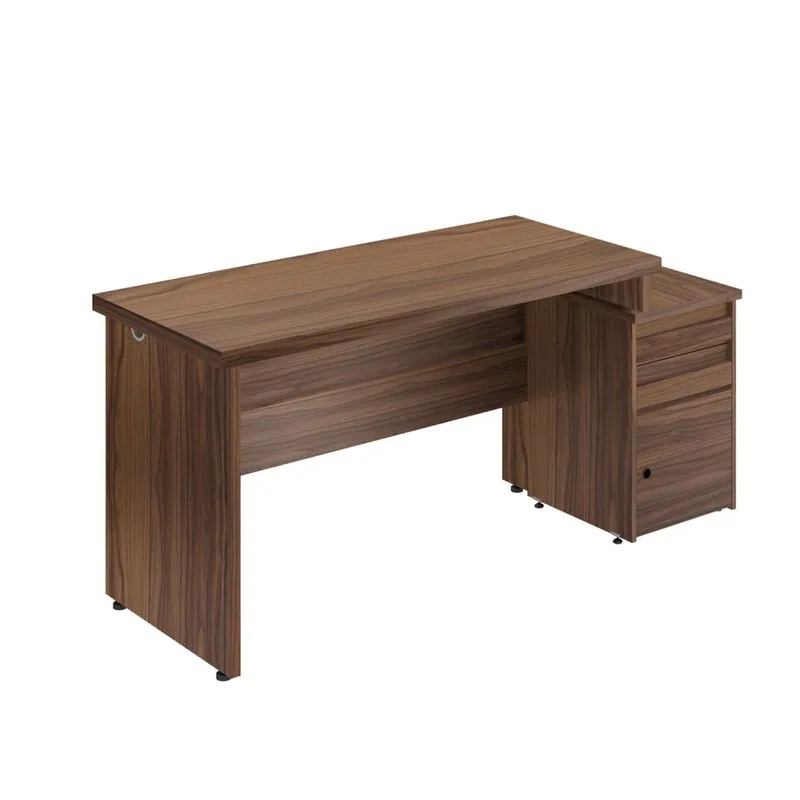 Mesa para Escritório 1 Porta 2 Gavetas Imperatriz 167cm Plata Móveis Málaga