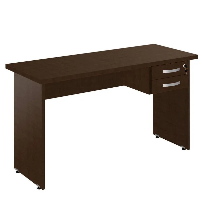 Mesa para Escritório 2 Gavetas 90cm Top Plata Móveis Ruggine