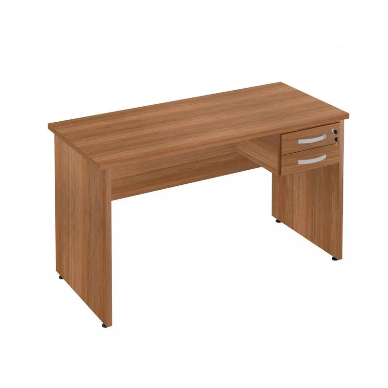 Mesa para Escritório 2 Gavetas Style 136cm Plata Móveis Amendoa
