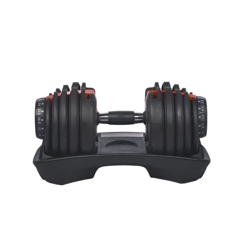 Dumbbell Halter Pesos Regulaveis 24kg Ahead Sports Vermelho