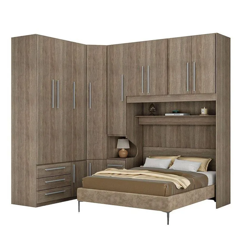 Dormitório Queen Size 1218 Esquerdo Castanho