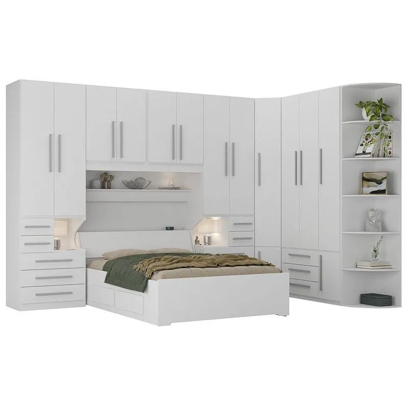 Dormitório Queen Size Completo 1222 Branco