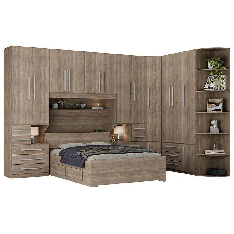 Dormitório Queen Size Sem Cama 1222s Castanho
