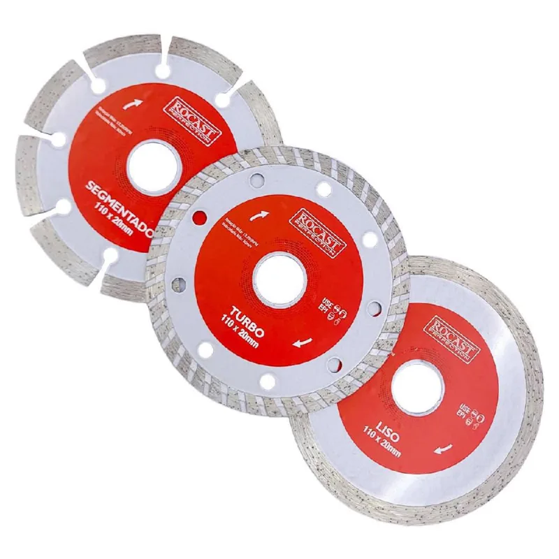 Kit Disco Diamantado Turbo - Liso c/ 3 pçs(34,0018) - Rocast