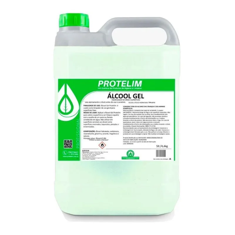 Álcool Em Gel Com Aroma Cítrico - Protelim