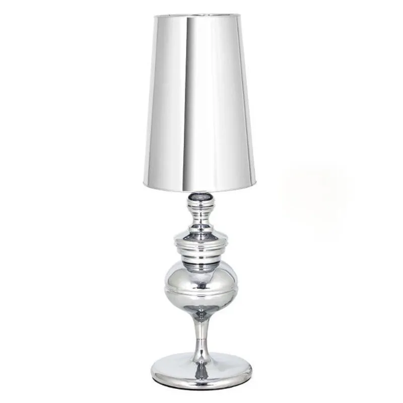 Luminária De Mesa Abajur Josephine Prata Prata