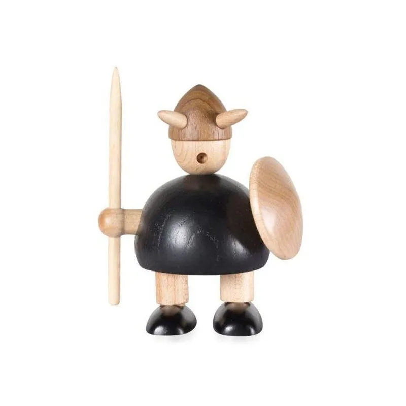 Viking Miniatura De Madeira Pequeno Fat Pequeno Fat