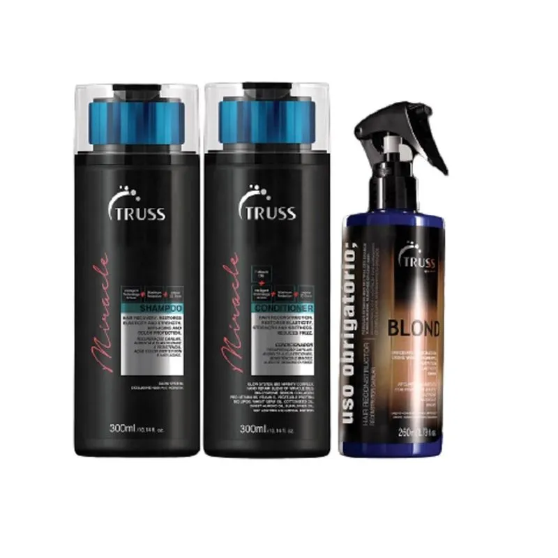 Truss miracle kit shampoo + condicionador + uso obrigatório blond