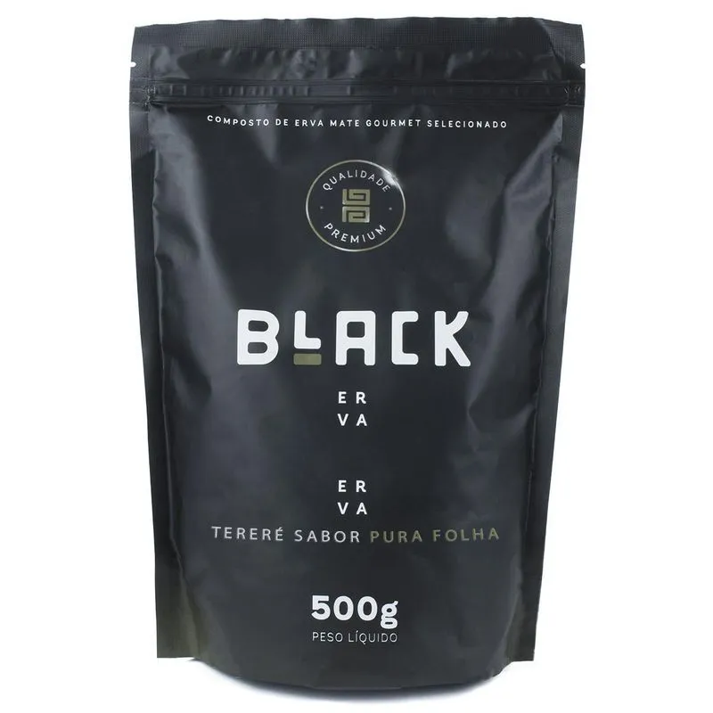 Erva Mate Para Tereré Black Erva Sabor Pura Folha 500g