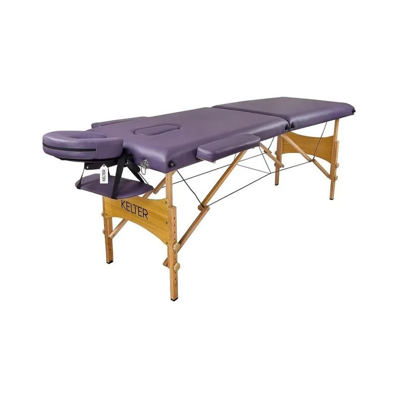 Maca Portátil Para Massagem Divã Dobrável Kelter M26t Roxa