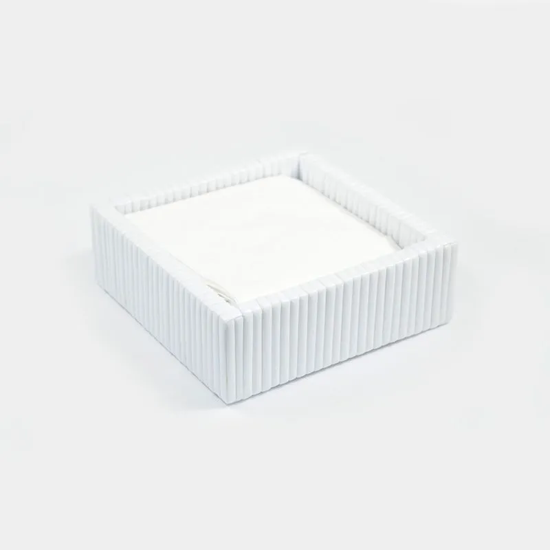Porta Guardanapo Grécia Fibra Sintética 15x15x05 - Branco