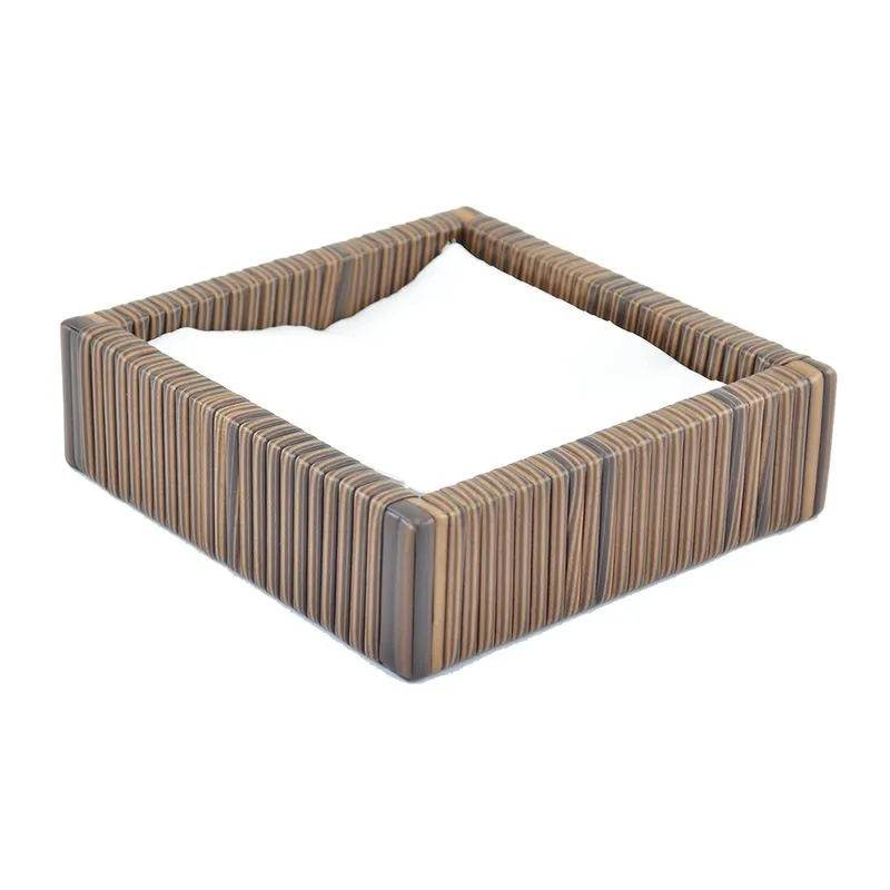 Porta Guardanapo Grécia Fibra Sintética 15x15x05 - Argila