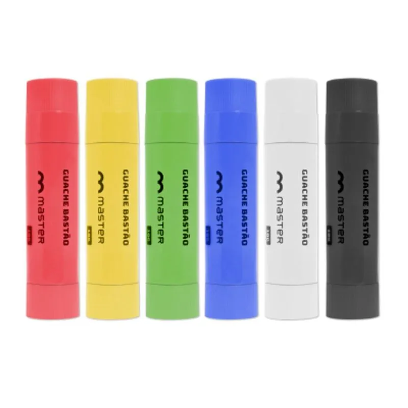 Tinta Guache Bastão 6 Cores Primárias - Master
