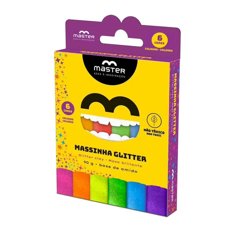 Massinha 6 Cores Glitter 90g - Master