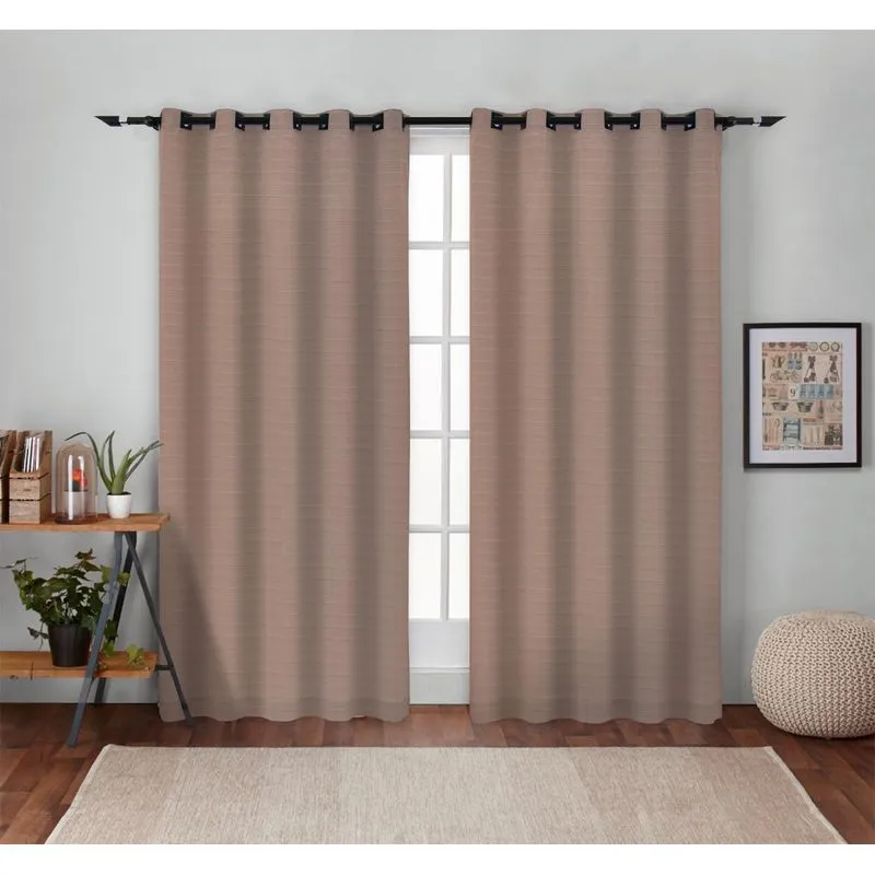 Cortina Rustico 2,60m X 5,40m Bege Decori Cortinas