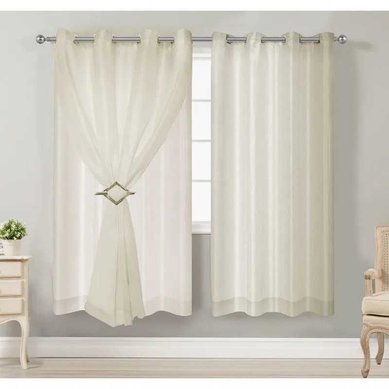 Cortina Voil Liso 2,30m X 4,00m Marfim