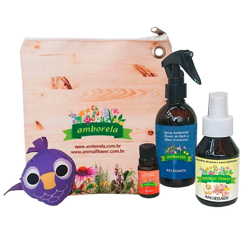 Kit Animal Flower Gato Zen Roxo - Kit