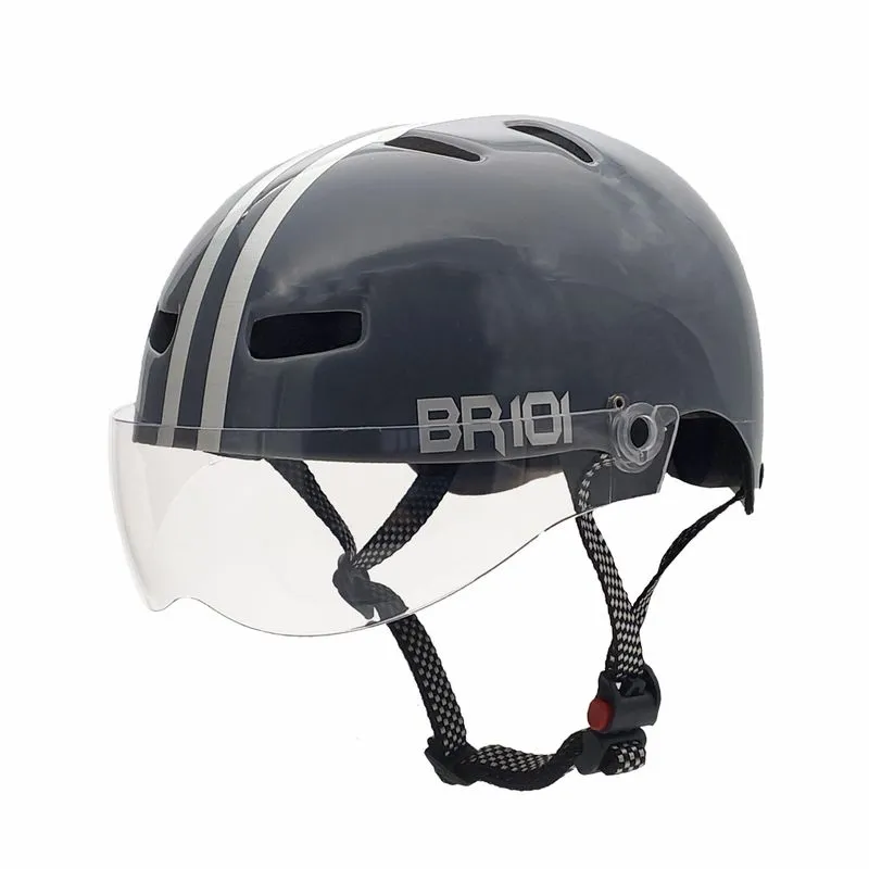 Capacete Urbano Br 101 Cinza G Cristal Bike/skate/patinete