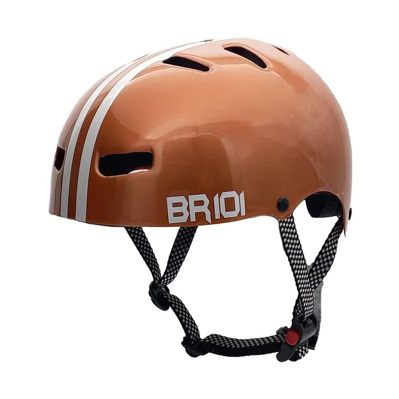 Capacete De Bicicleta / Skate Br 101 Urbano Dourado Gg