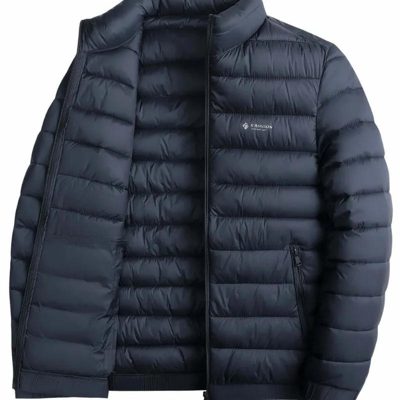 Jaqueta Elson Masculina Quente A Prova De Frio Outonoinverno Elashopp Azul Egg