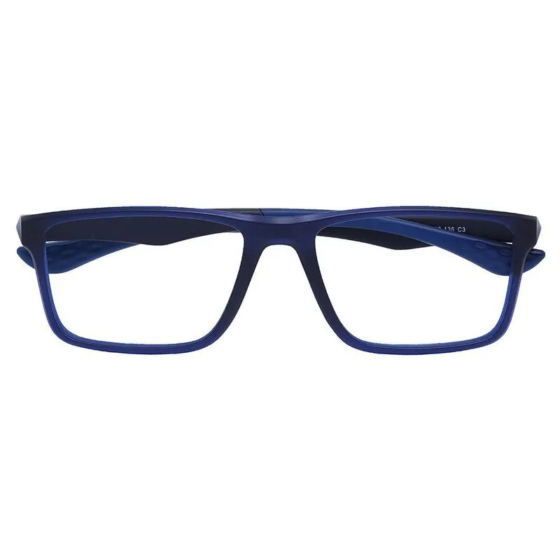 Armação Sem Grau Izaker Óculos Masculino Quadrado Azul 1007