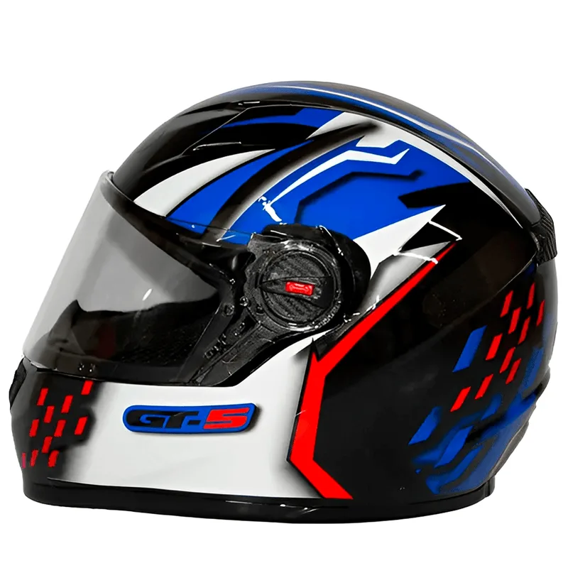 Capacete FW3 GT5 Preto Azul Vermelho Branco 56