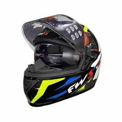 CAPACETE FW3 GTX STAR AMARELO/ AZUL