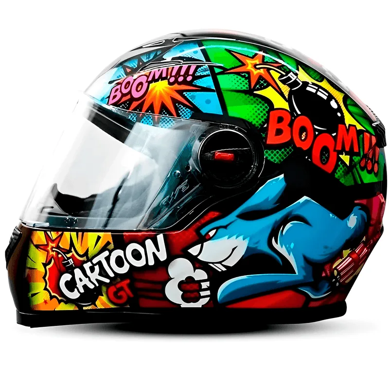 Capacete FW3 GT Cartoon Preto Fosco 60