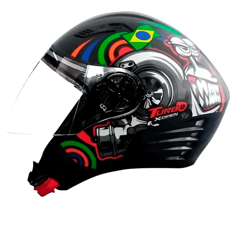 Capacete FW3 X Open Turbo Preto 56