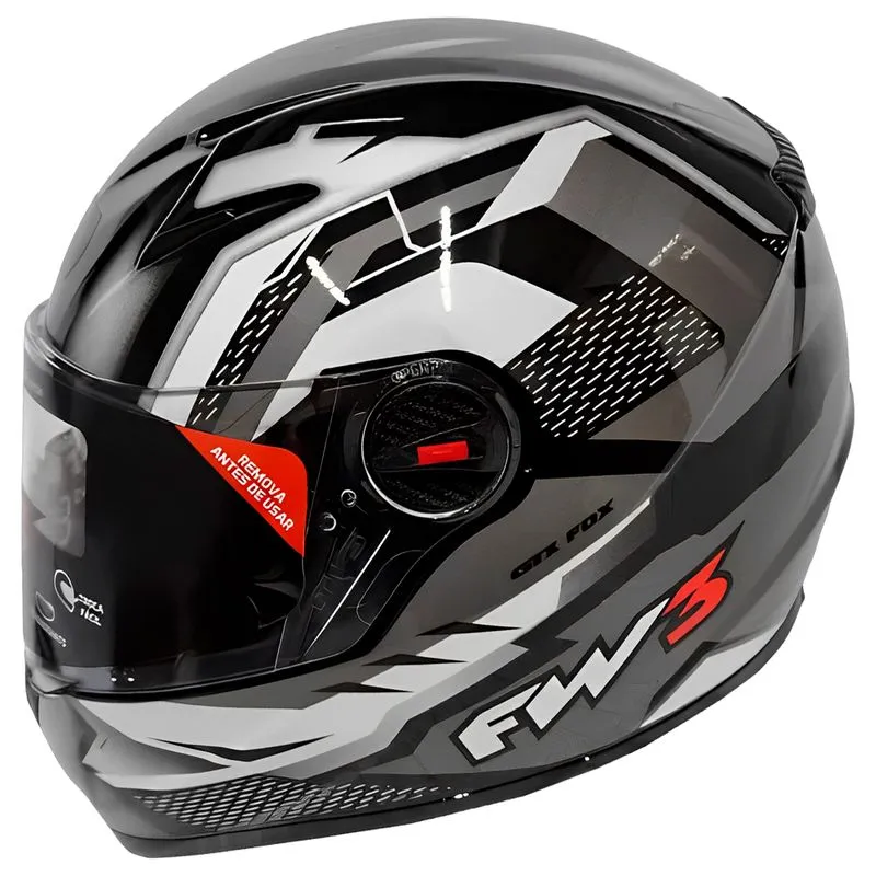 Capacete FW3 GTX Fox Grafite 58