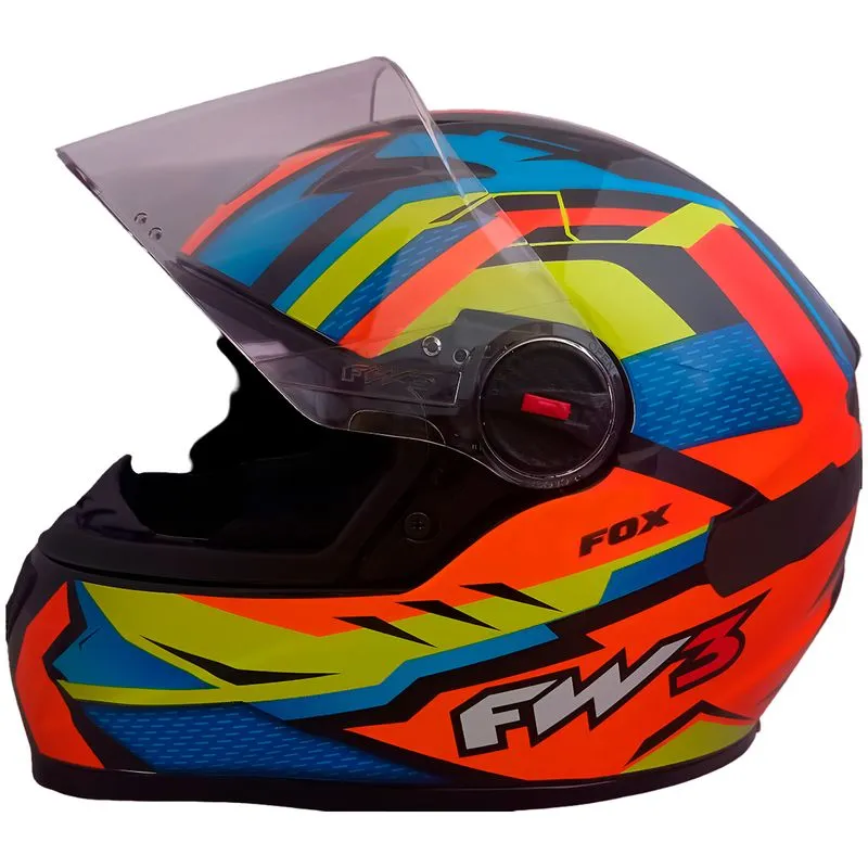 Capacete Fechado FW3 GTN Fox Capacete FW3 GTN Fox Laranja 56