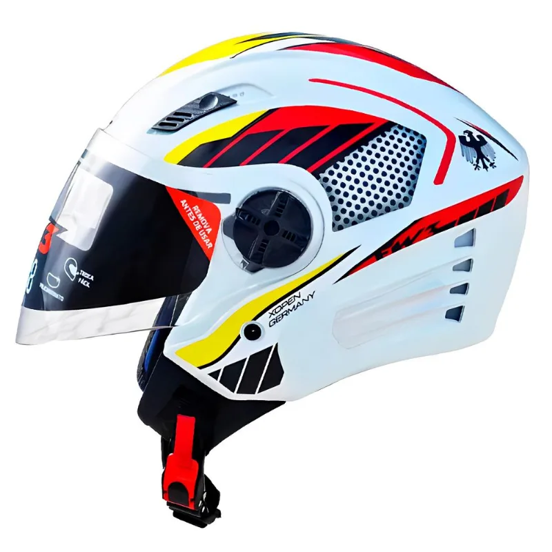 Capacete FW3 X Open Países Capacete FW3 X Open Branco Alemanha 56