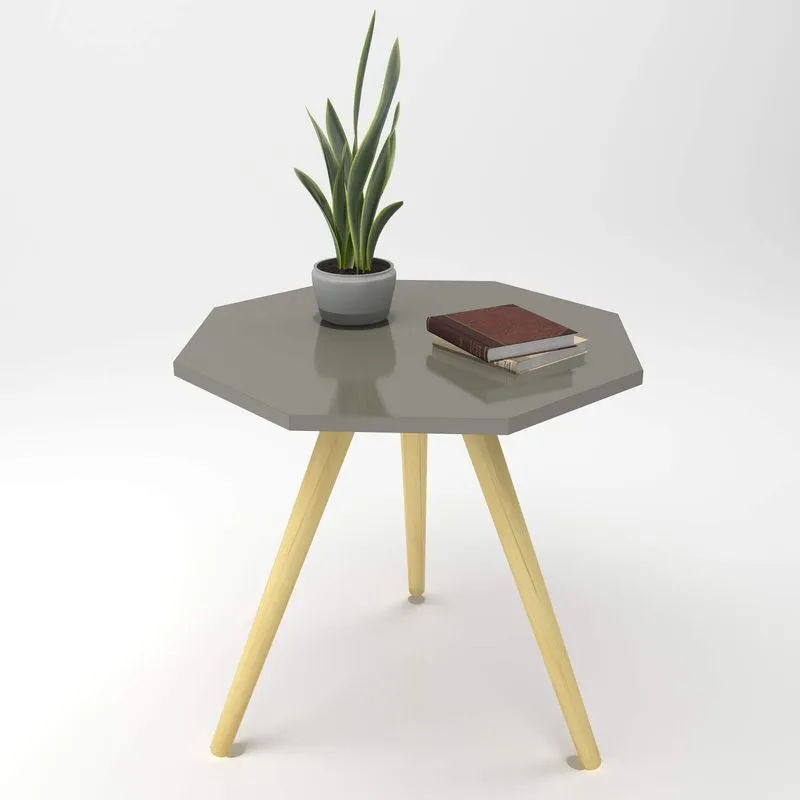 Mesa Lateral 56cm OCTA G Ornament Manfroi Laccato Greige