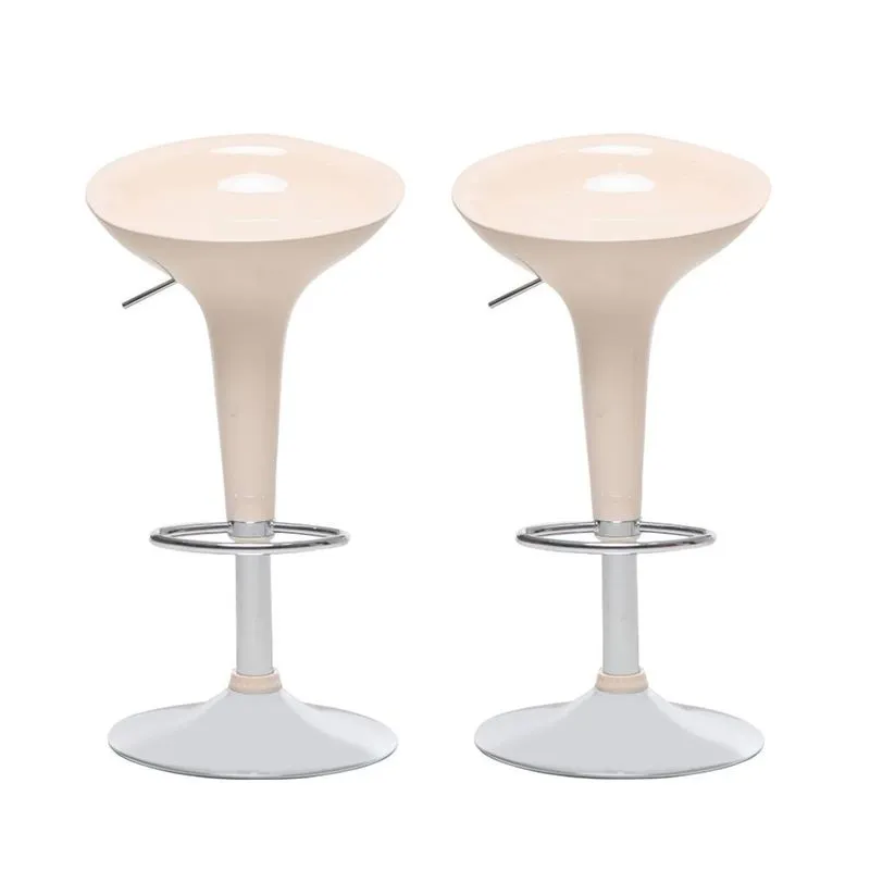 Conjunto 2 Banquetas Giratórias em ABS Bege Travel Max