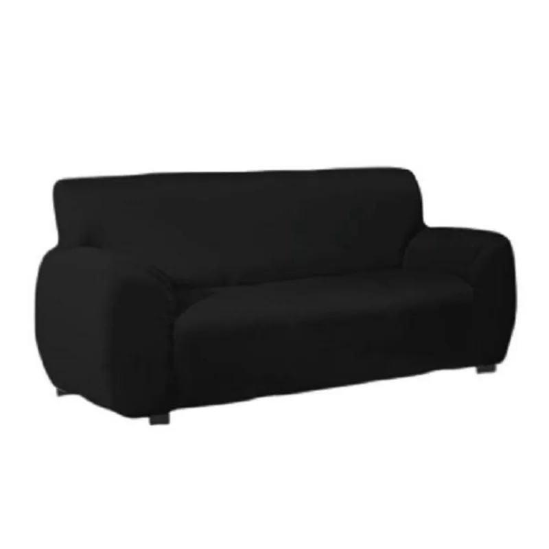 Capa De Sofá Coladinha Kit 3 Lugares Preto