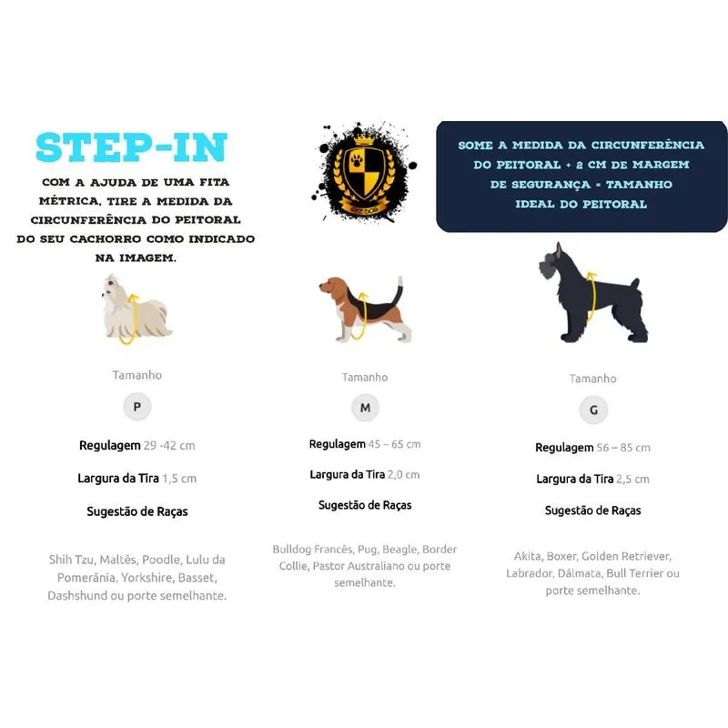 Coleira Peitoral para cães Step-in Paris Gyzdog