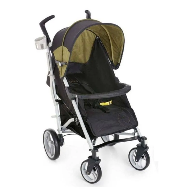 Carrinho de Bebê Tatus Preto/Verde + Bebê Conforto + Base - Dzieco