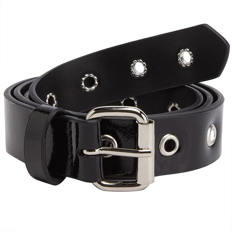 Cinto Feminino Preto com Ilhós GG
