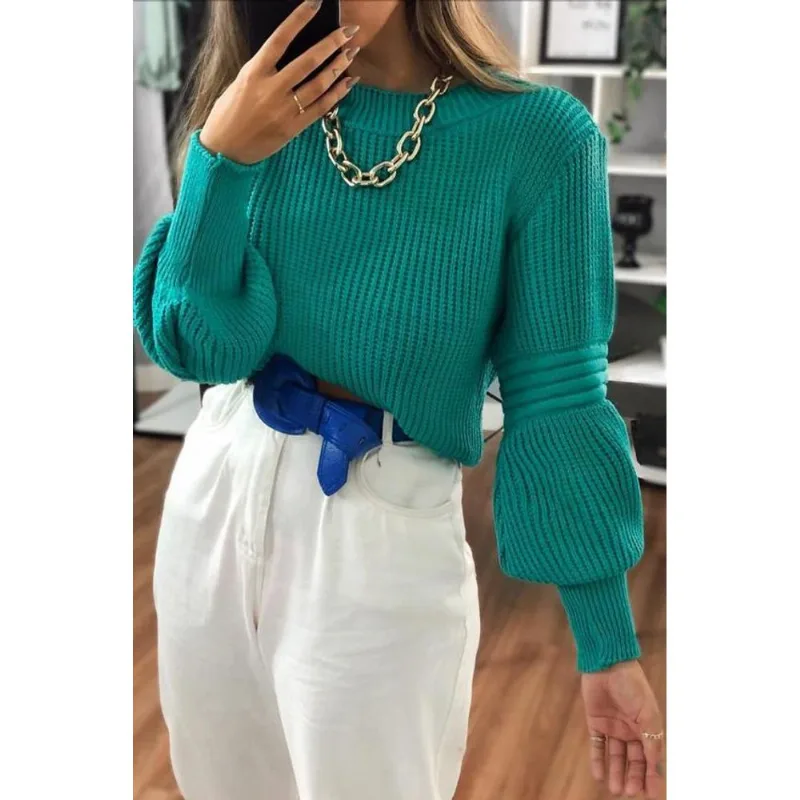 Blusa Tricot Manga Longa Bufante