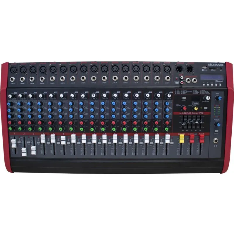 Mesa De Som Amplificada Soundvoice Ma-1630x