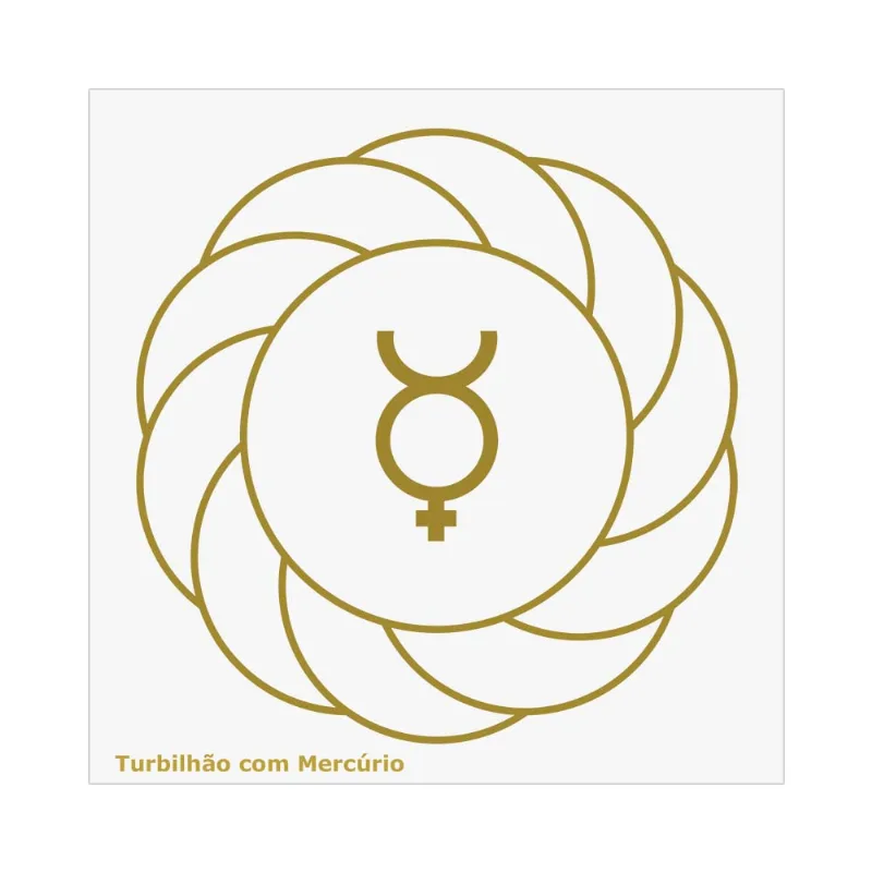 Placa Radiônica Turbilhão Com Mercúrio Feng Shui Radiestesia