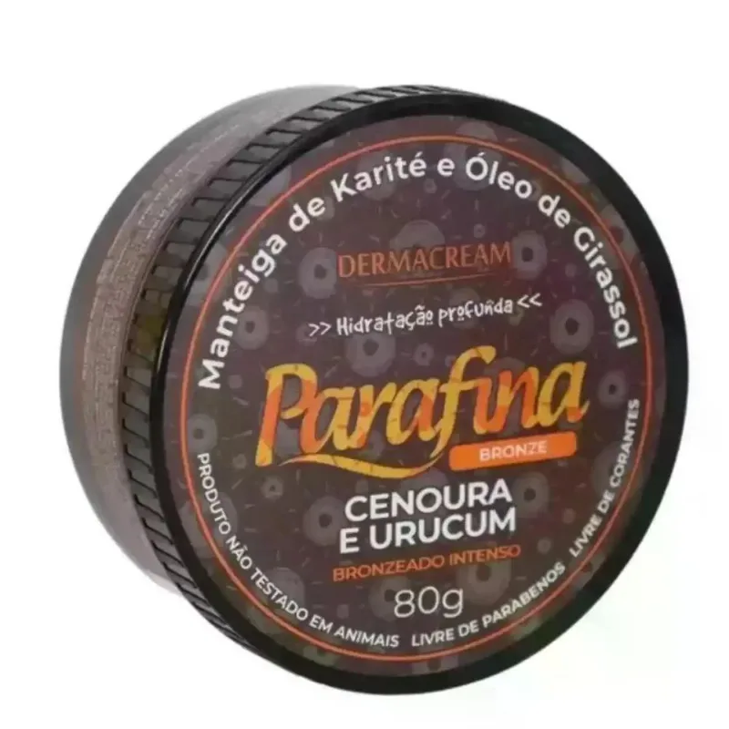 Parafina Bronze Cenoura E Urucum Dermacream 80g
