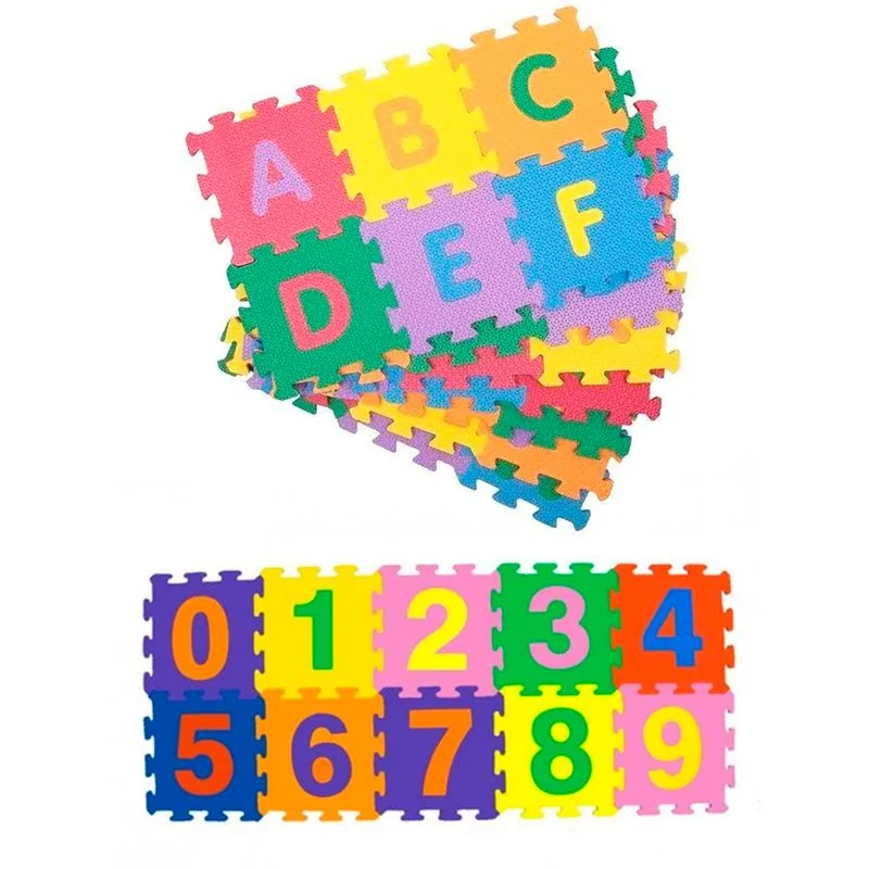 Tapete Atividades Tatame Infantil Educativo 36 Peças 30x30cm