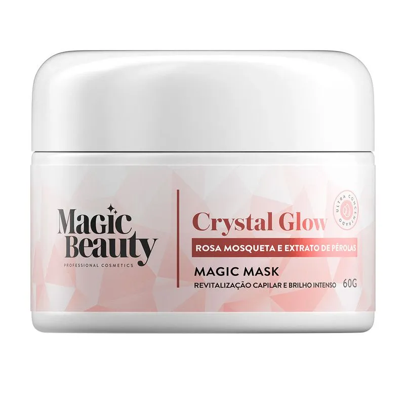 Magic Beauty Crystal Glow Mini Máscara de Revitalização Capilar 60g